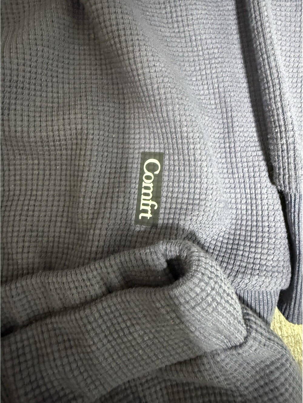 Comfrt Signature Comfort Waffle Set Lounge Crewneck Pants Slate Blue S - Picture 5 of 7